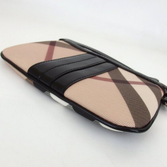 Authentic BURBERRY 3463625 60E Check pattern Pouch PVC/Patent leather [Used] - Picture 4 of 6